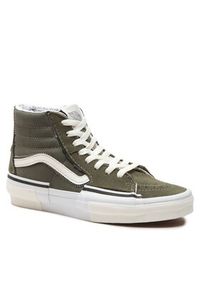 Vans Sneakersy Sk8-Hi Reconst VN0005UKOLO1 Zielony. Kolor: zielony. Materiał: zamsz, skóra. Model: Vans SK8