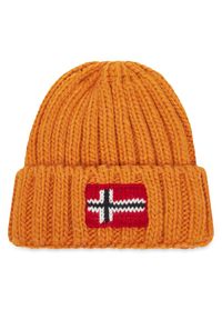 Czapka Napapijri. Kolor: pomarańczowy