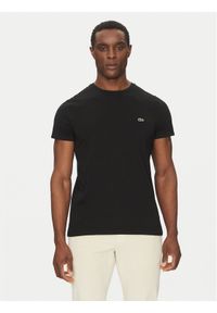 Lacoste T-Shirt TH6709 Czarny Regular Fit. Kolor: czarny. Materiał: bawełna #1