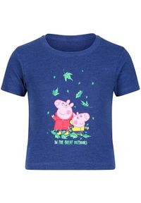 Regatta - TShirt Dziecięcy Świnka Peppa Z Nadrukiem Z Krótkim Rękawem. Kolor: niebieski. Długość rękawa: krótki rękaw. Długość: krótkie. Wzór: nadruk #1