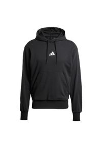 Adidas - Bluza z kapturem Essentials Feelcozy French Terry. Typ kołnierza: kaptur. Kolor: czarny, biały, wielokolorowy. Materiał: materiał
