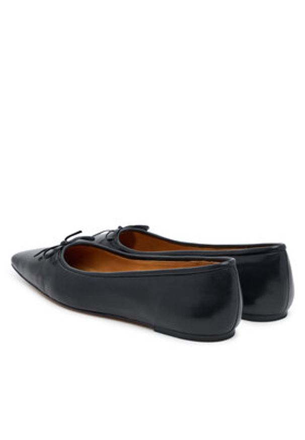 Polo Ralph Lauren Baleriny 818970184001 Czarny. Kolor: czarny. Materiał: skóra