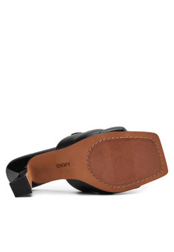 DKNY Klapki Kady K1462882 Czarny. Kolor: czarny. Materiał: skóra