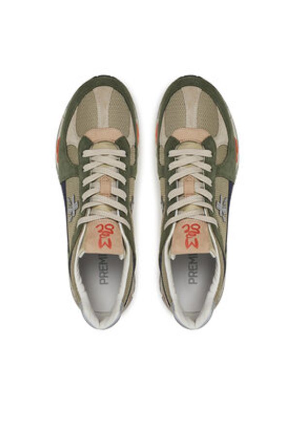 Premiata Sneakersy Mase Var 7295 Khaki. Kolor: brązowy. Materiał: materiał