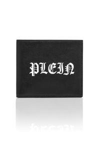 Philipp Plein - PHILIPP PLEIN - Czarny skórzany portfel Gothic. Kolor: czarny. Materiał: skóra