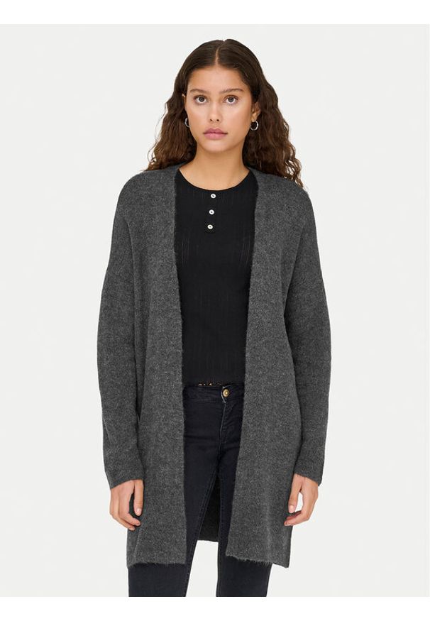 only - ONLY Kardigan Talio 15358604 Szary Regular Fit. Kolor: szary. Materiał: syntetyk