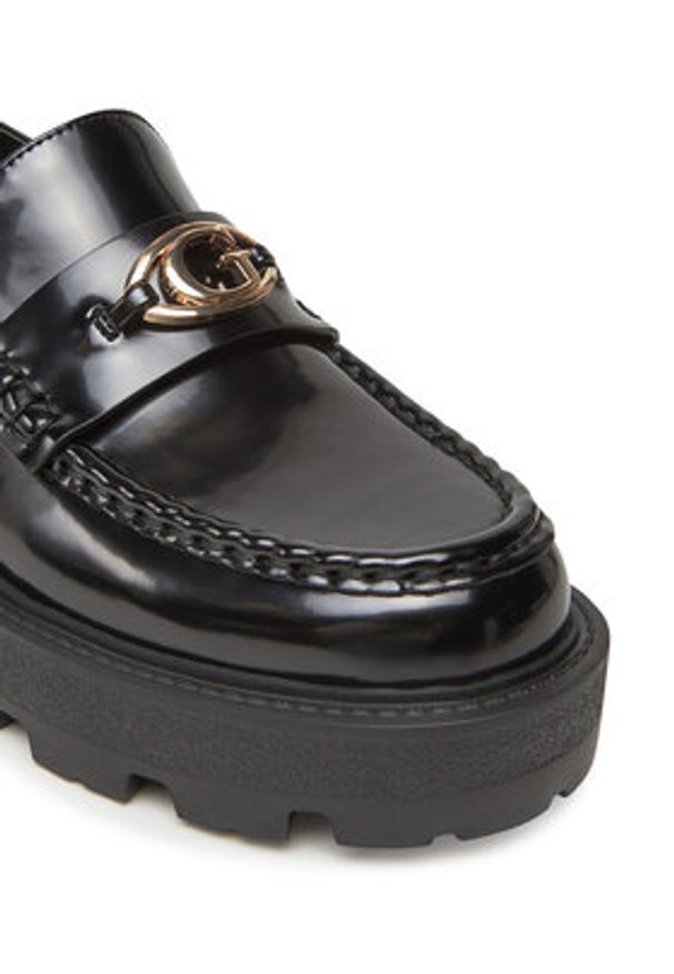Guess Loafersy FLTYNK ELE14 Czarny. Kolor: czarny. Materiał: skóra