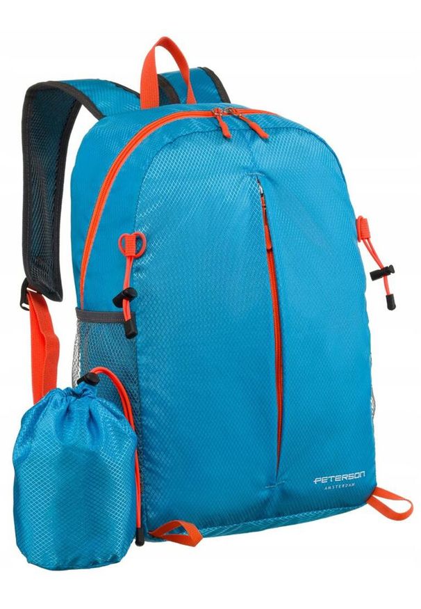 Plecak turystyczny Peterson PTN 23006 niebieski. Kolor: niebieski. Materiał: poliester. Styl: sportowy