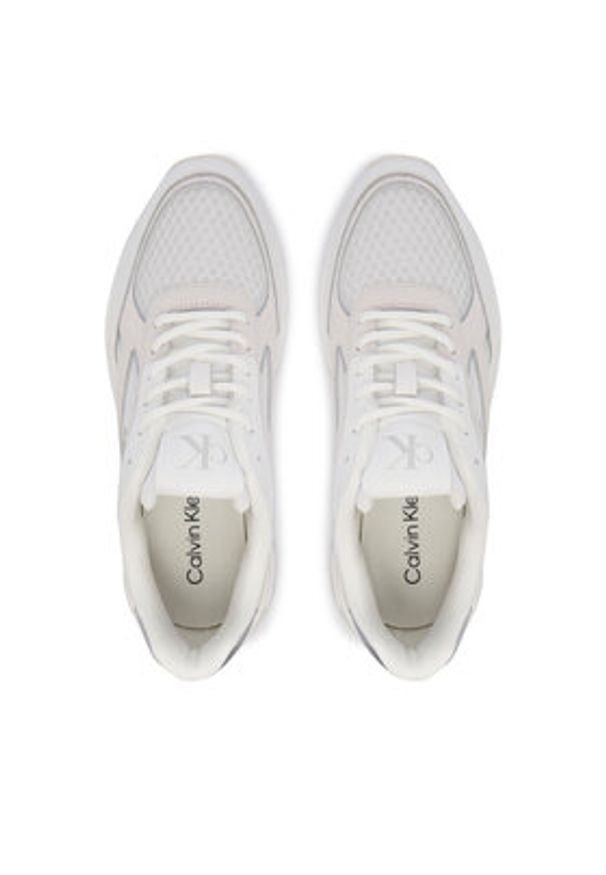 Calvin Klein Sneakersy Hike Runner Mesh Mix Met Mg YW0YW02009 Biały. Kolor: biały. Materiał: mesh, materiał