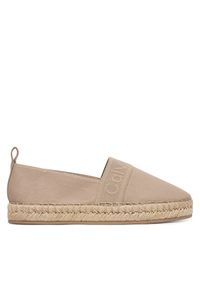Calvin Klein Espadryle Logo Webbing HW0HW02934 Beżowy. Kolor: beżowy. Materiał: materiał #1