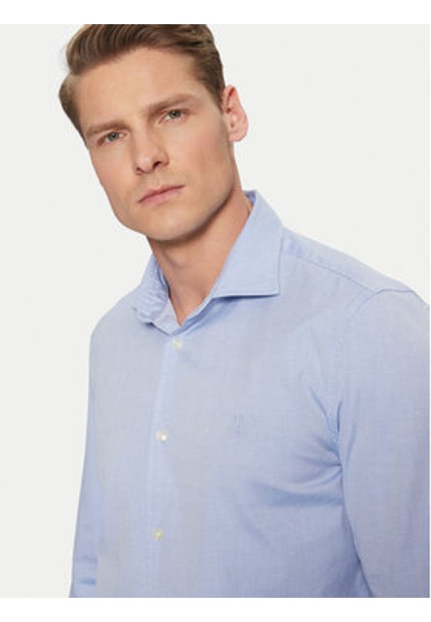 Marc O'Polo Koszula B21750442256 Błękitny Regular Fit. Typ kołnierza: polo. Kolor: niebieski. Materiał: bawełna