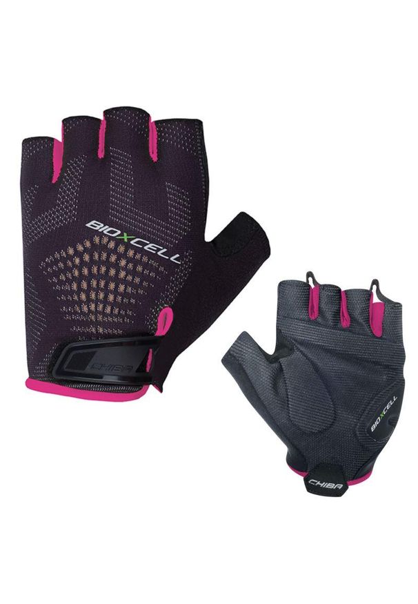 CHIBA - Rękawiczki sportowe unisex Chiba Bioxcell Super Fly. Kolor: czarny, wielokolorowy, różowy. Materiał: dzianina. Sport: kolarstwo