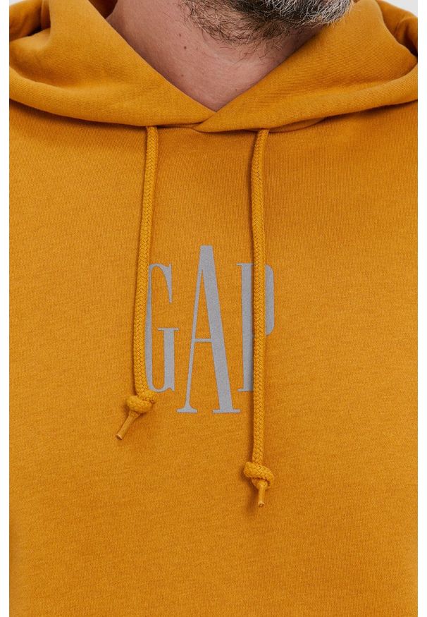 GAP - Bluza. Okazja: na co dzień. Kolor: żółty. Materiał: dzianina, poliester. Wzór: nadruk. Styl: casual