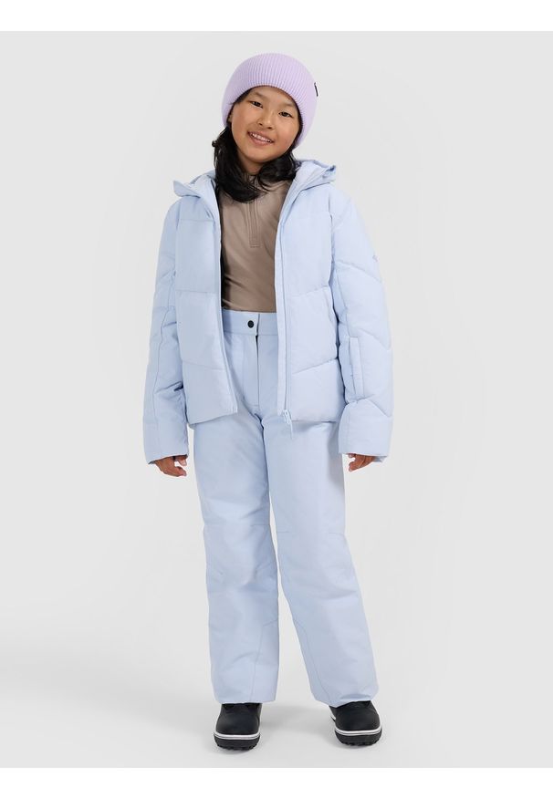 4f - 4F Kurtka narciarska membrana 5000 dziewczęca - niebieska 122 (6-7 lat). Kolor: niebieski. Materiał: poliester, materiał. Wzór: gładki. Sezon: lato