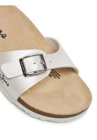 Pepe Jeans Klapki PLS90615 Biały. Kolor: biały. Materiał: skóra #6