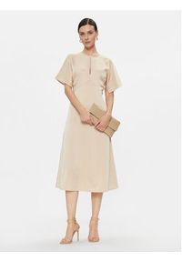 MICHAEL Michael Kors Sukienka codzienna MF381OI99G Beżowy Regular Fit. Okazja: na co dzień. Kolor: beżowy. Materiał: satyna. Typ sukienki: proste. Styl: casual