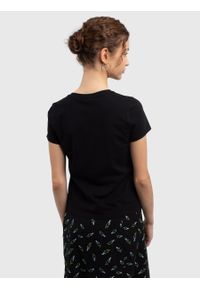 Big-Star - Koszulka damska bawełniana z dużym nadrukiem na piersi czarna Rismela 906. Kolor: czarny. Materiał: bawełna. Wzór: nadruk. Styl: retro, vintage #3