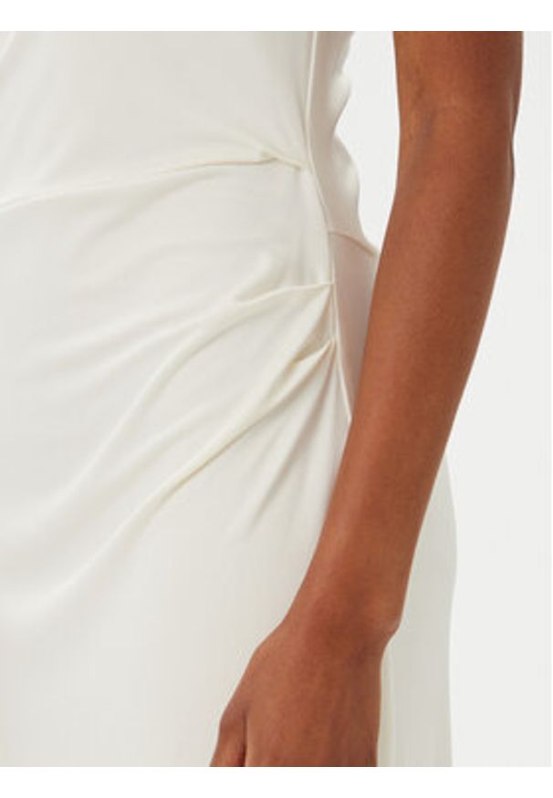 BOSS Sukienka koktajlowa Etrimi2 50540871 Écru Slim Fit. Materiał: wiskoza. Styl: wizytowy