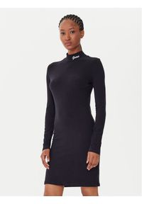 Guess Sukienka codzienna V5BK04 KCBF1 Czarny Slim Fit. Okazja: na co dzień. Kolor: czarny. Materiał: bawełna. Typ sukienki: proste. Styl: casual