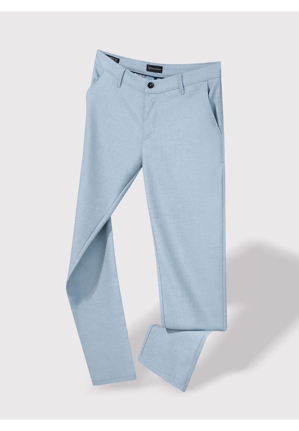Pako Lorente - PAKO LORENTE – Błękitne spodnie męskie P23SF-WX-002-S-0. Kolor: niebieski. Materiał: poliester, wiskoza, elastan. Długość: długie