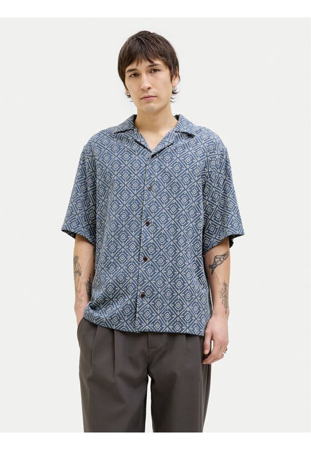 Jack & Jones - Jack&Jones Koszula Bluvincent 12273289 Niebieski Relaxed Fit. Kolor: niebieski. Materiał: bawełna
