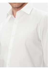 Calvin Klein Koszula LV019EU017 Biały Slim Fit. Kolor: biały. Materiał: bawełna #4