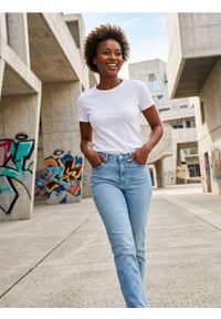 Sinsay - Bawełniana koszulka basic - biały. Kolor: biały. Materiał: bawełna