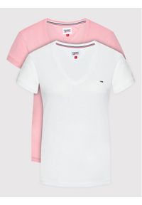 Tommy Jeans Komplet 2 t-shirtów DW0DW11458 Kolorowy Regular Fit. Materiał: bawełna. Wzór: kolorowy