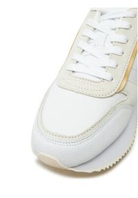 TOMMY HILFIGER - Tommy Hilfiger Sneakersy Lux Monogram Runner FW0FW08387 Biały. Kolor: biały. Materiał: skóra