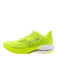 Buty Mizuno Wave Rider 28 J1GC240309 zielone. Kolor: zielony. Materiał: materiał. Obcas: na koturnie. Model: Mizuno Wave. Sport: siatkówka