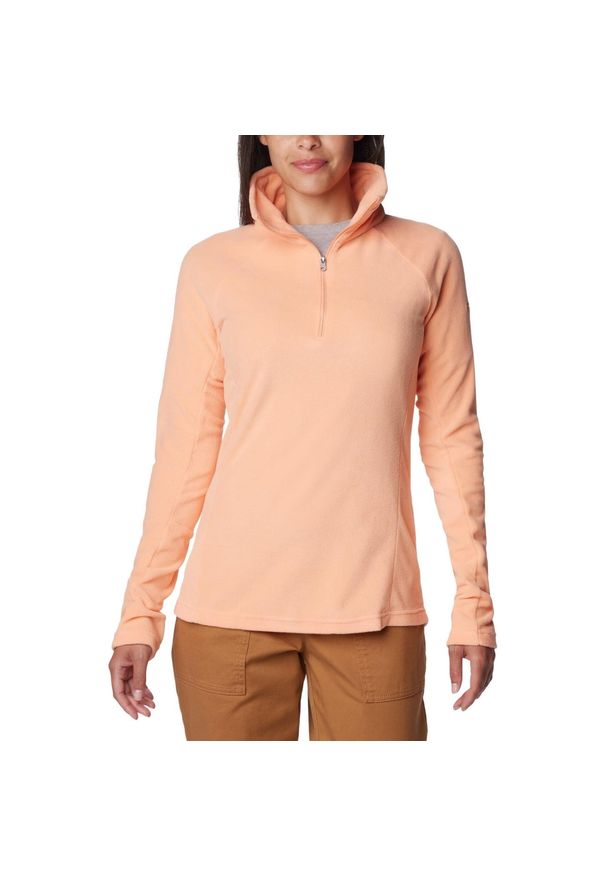 columbia - Polar Sportowy Damski Columbia Glacial Iv 1/2 Zip. Kolor: pomarańczowy. Materiał: polar