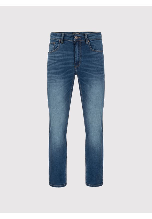 Pako Lorente - PAKO LORENTE - Granatowe spodnie męskie jeans. Okazja: na co dzień. Kolor: niebieski. Materiał: jeans. Styl: casual, klasyczny