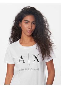 Armani Exchange T-Shirt 3DYT36 YJ3RZ 1000 Biały Regular Fit. Kolor: biały. Materiał: bawełna #3