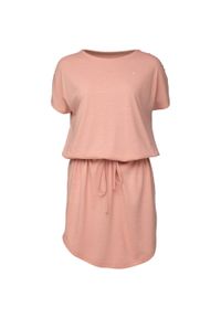 ZSPORT - Elegancka Różowa Sukienka Bugatela dla Kobiet - Komfort i Styl. Kolor: różowy. Materiał: wiskoza, poliester. Typ sukienki: sportowe. Styl: elegancki