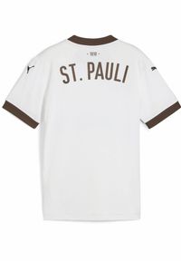 Puma - Młodzieżowa koszulka wyjazdowa FC St. Pauli 24/25 PUMA White Espresso Brown. Kolor: biały, brązowy, wielokolorowy
