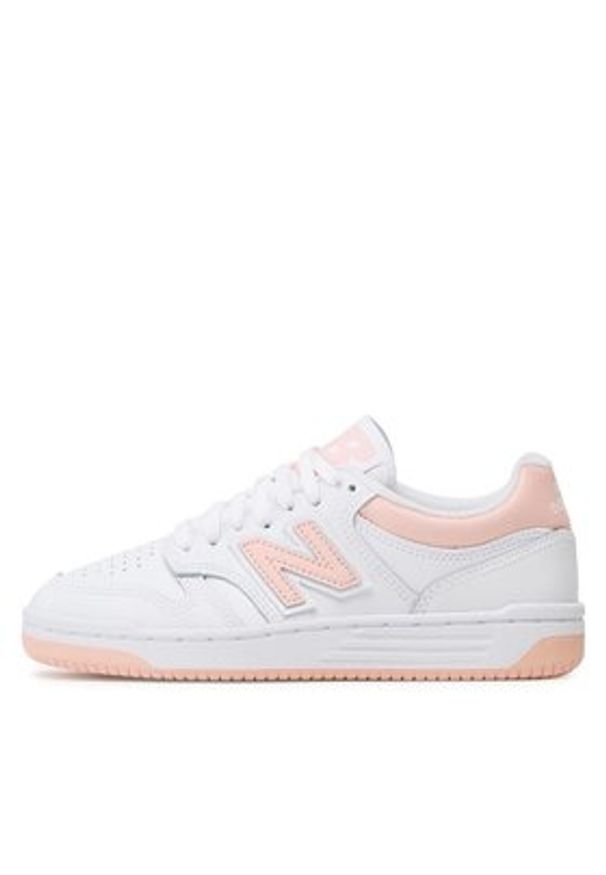 New Balance Sneakersy BB480LPH Biały. Kolor: biały. Materiał: skóra