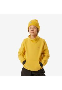WEDZE - Bluza narciarska i snowboardowa dla dzieci Wedze 100. Kolor: żółty. Materiał: dzianina, poliester, polar. Sezon: zima. Sport: narciarstwo, snowboard