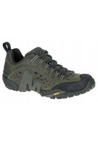 Buty trekkingowe dla mężczyzn Merrell Intercept J559595. Okazja: na co dzień. Kolor: zielony. Materiał: skóra