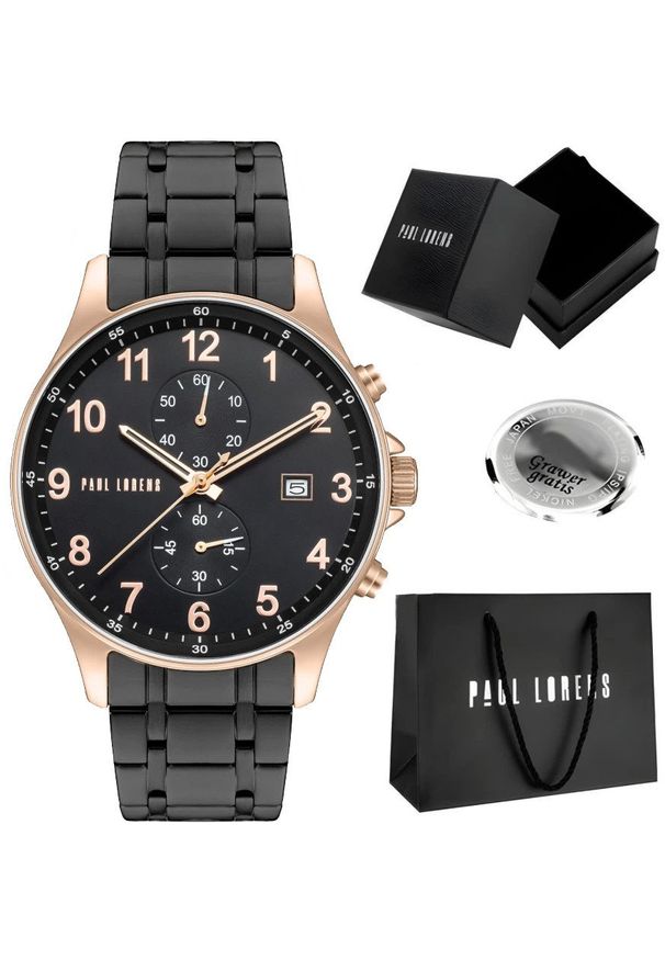Zegarek męski Paul Lorens GHOST-1A4 Z GRAWEREM