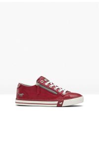 bonprix - Sneakersy marki Mustang z zamkiem. Zapięcie: zamek. Kolor: czerwony. Wzór: aplikacja #1