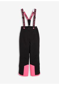 bonprix - Wodoodporne spodnie narciarskie z odpinanymi szelkami. Kolor: czarny #1