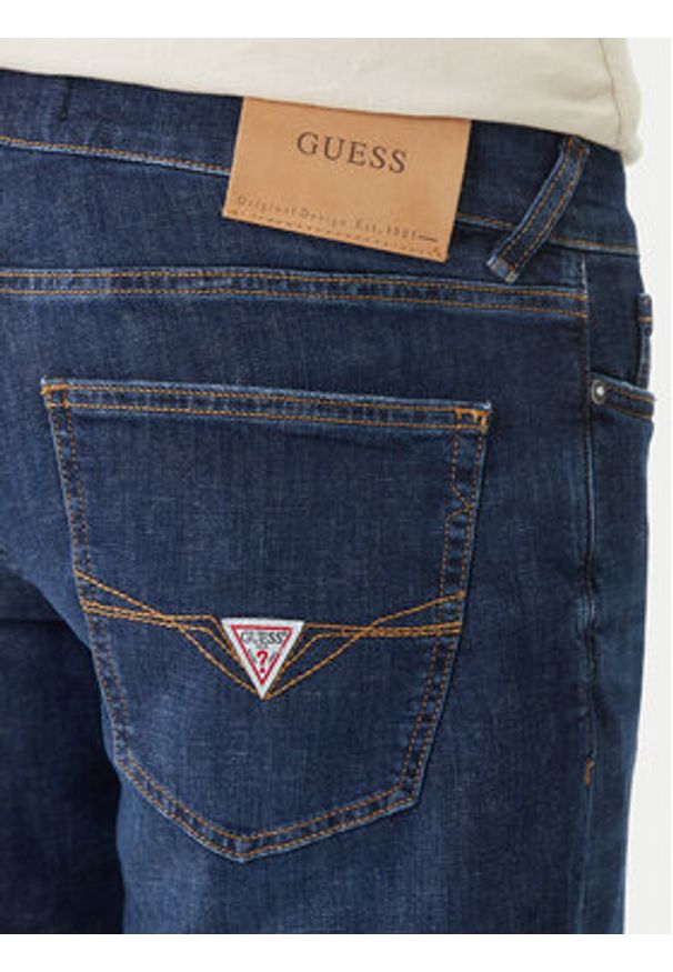 Guess Szorty jeansowe M6GD01 D0754 Niebieski Regular Fit. Kolor: niebieski. Materiał: bawełna