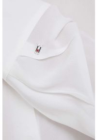 TOMMY HILFIGER - Tommy Hilfiger koszula damska kolor biały relaxed z kołnierzykiem klasycznym. Typ kołnierza: kołnierzyk klasyczny. Kolor: biały. Materiał: tkanina. Styl: klasyczny #4