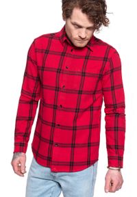 Wrangler - MĘSKA KOSZULA WRANGLER LS 1PKT SHIRT CRIMSON RED W5A1T2X51. Kolor: czerwony #3