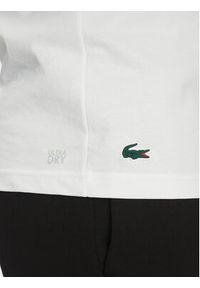 Lacoste T-Shirt TH8917 Biały Regular Fit. Kolor: biały. Materiał: bawełna