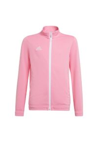 Adidas - Bluza piłkarska dla dzieci adidas Entrada 22 Track Jacket. Kolor: różowy. Materiał: materiał. Sport: piłka nożna