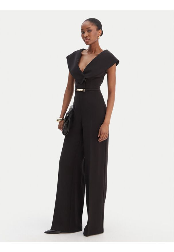 SIMONA CORSELLINI - Simona Corsellini Kombinezon P26CPTU00701 Czarny Regular Fit. Kolor: czarny. Materiał: syntetyk