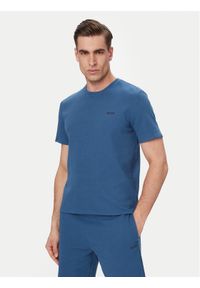 BOSS T-Shirt Waffle 50535892 Niebieski Regular Fit. Kolor: niebieski. Materiał: bawełna #1