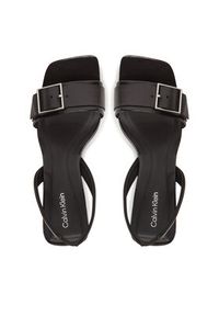 Calvin Klein Sandały Heel Sandal 70 W/Buckle - Lth HW0HW02456 Czarny. Kolor: czarny. Materiał: skóra #6