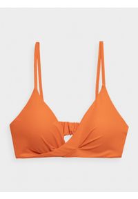 outhorn - Góra od bikini - pomarańczowa. Kolor: pomarańczowy. Materiał: materiał, poliester, elastan, poliamid